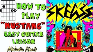 Skegss Mustang Easy Guitar Lesson Full Song - How to Play Mustang Skegss Guitar Tutorial