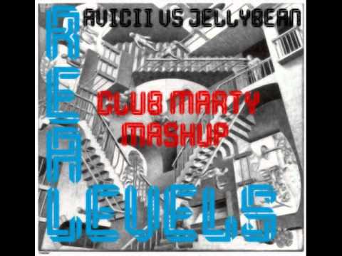 Avicii vs Jellybean- Real Levels (Club Marty Mashup)