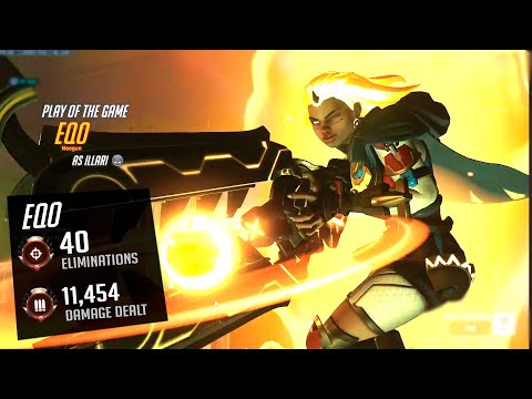 WHAT PRO ILLARI LOOKS LIKE IN OW 2 - EQO! 40 ELIMS! POTG! [ OVERWATCH 2 SEASON 6 TOP 500 ]