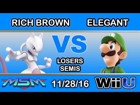 MSM 76 - Rich Brown (Mewtwo) Vs. eM | Elegant (Luigi, Fox) Losers Semis - Smash Wii U