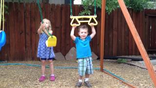 Swinging and saying hi