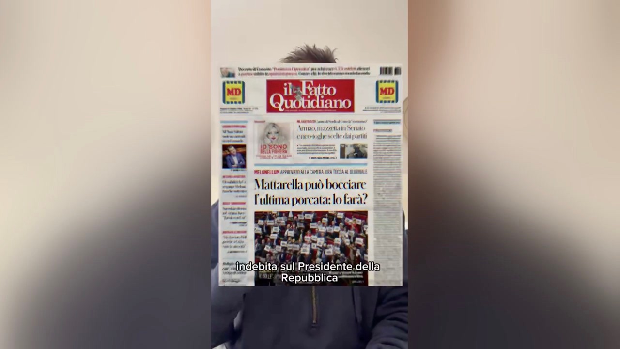 ITALO BOCCHINO CONTRO IL FATTO QUOTIDIANO:«PRESSIONE INDEBITA, MA MATTARELLA FIRMA LEGGE ELETTORALE»