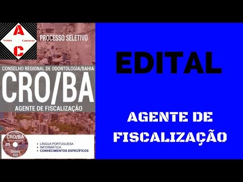 Edital Concurso CRO-BA 2017 - Agente de Fiscalização