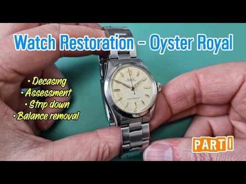 Broken Balance Staff - Rolex Oyster Royal Watch Restoration. #watchrestoration #watchrepair