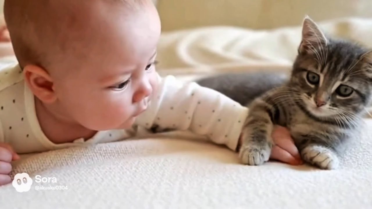 Baby & Kitten Gentle Playtime