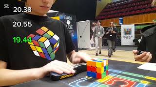 20.70 official 3x3 one handed average