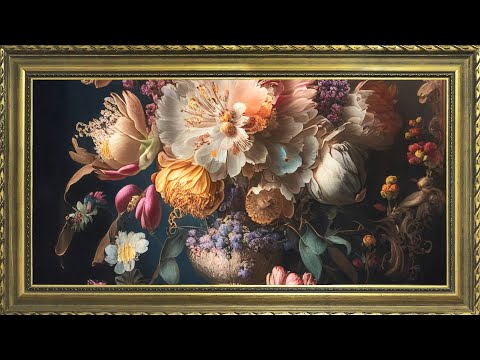 Flower Arrangement Painting | 10 Hours Framed Painting | TV Wallpaper