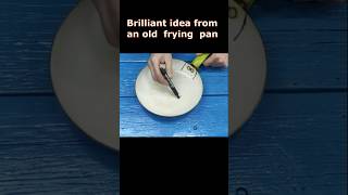 Brilliant idea from an old frying pan #diy #woodworking #homemade