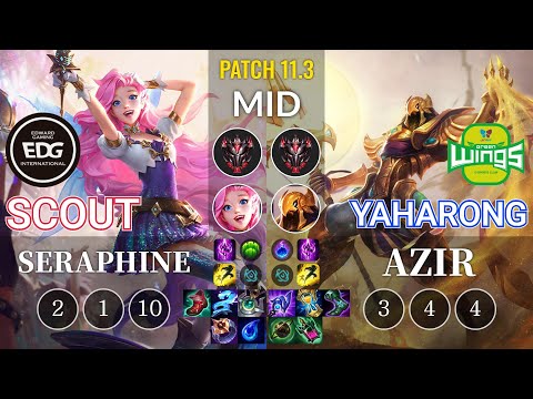 EDG Scout Seraphine vs JAG Yaharong Azir Mid - KR Patch 11.3