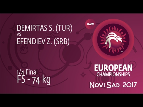 1/4 FS - 74 kg: S. DEMIRTAS (TUR) df. Z. EFENDIEV (SRB) by FALL, 6-11