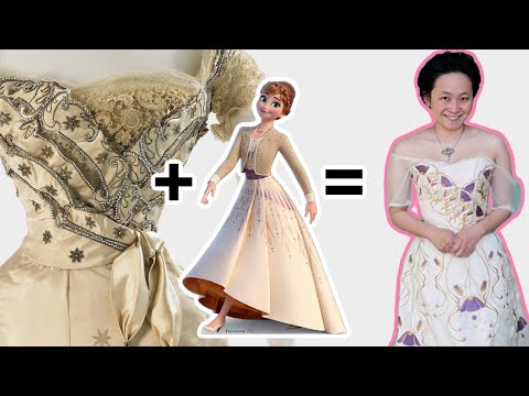 Turning an Anna Cosplay into a Worth Ball Gown || 1890s Frozen 2 Historical Disney Princess Costume