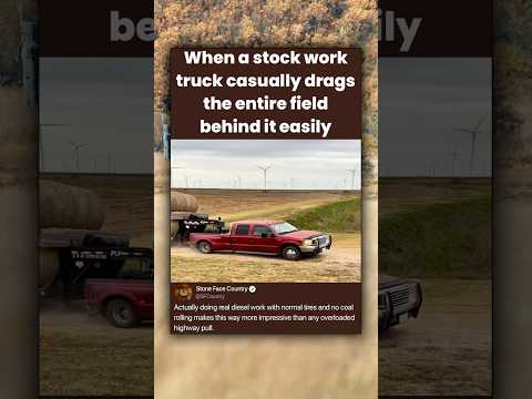 When a stock work truck casually drags the entire field behind it easily