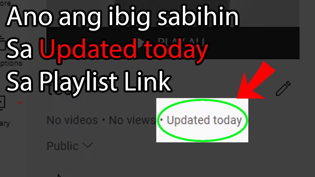 Ano ba ang ibig sabihin sa Updated today na nakalagay dun sa playlist link ko