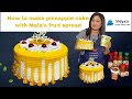How To Make A Pineapple Cake With Mala S Fruit Spread Full Video Vidya S Kitchen Yummy Cakes