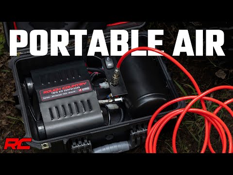 Portable Twin Motor Air Compressor w/Carry Case