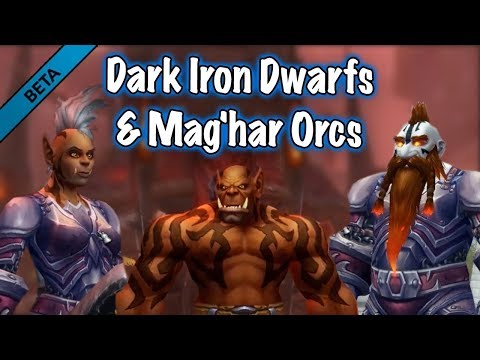 WoW BFA new Iron Dwarf and Mag`Har orc full customization