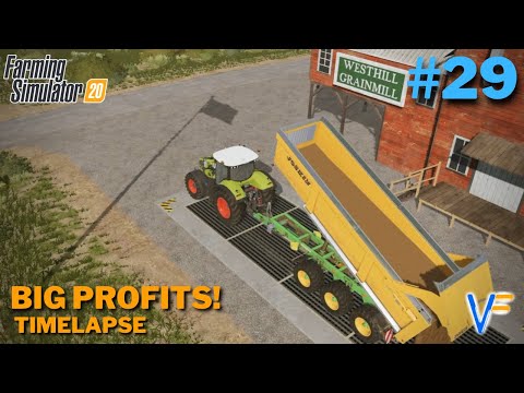 Selling Milk and Barley - Farming Simulator 20 Timelapse #29