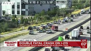 LIVE: Double fatal crash closes southbound I-215