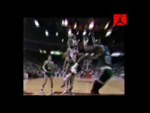 Larry Bird Accidentally Clotheslines Michael Jordan