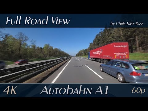 Autobahn (A1), Germany: Horster Dreieck - Buchholzer Dreieck - Hollenstedt - Sittensen - 4K UHD