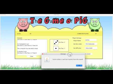 Java Coding Pig Game