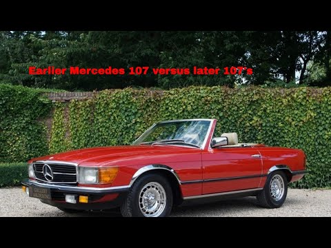Earlier Mercedes 107 versus later 107's