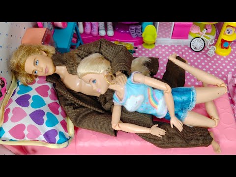 ​ @Barbie Doll All Day Routine In Indian Village || Barbie Twin Sisters Bunk Bed Morning Routine