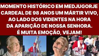 Momento Histórico Em Medjugorje, Cardeal De 98 Anos Ao Lado Dos Videntes Na Hora Da Aparição.