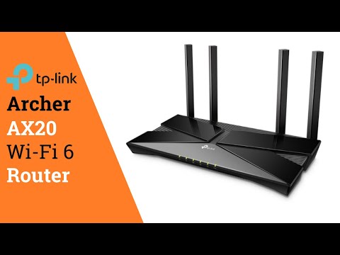 TP-LINK Archer AX20 belaidis maršrutizatorius Dviguba juosta (2,4 GHz / 5 GHz) Gigabitinis eternetas Juoda video