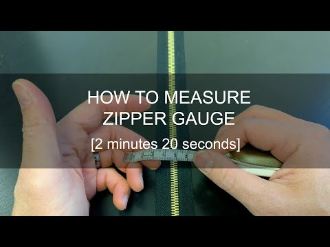 Part of a video titled How to Measure Zipper Gauge (Size) - YouTube