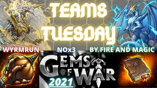 4 TEAMS NO MYTHIC World Event Faction | Gems of War Event Guide 2021 | Wyrmrun &amp; By Fire and Magic