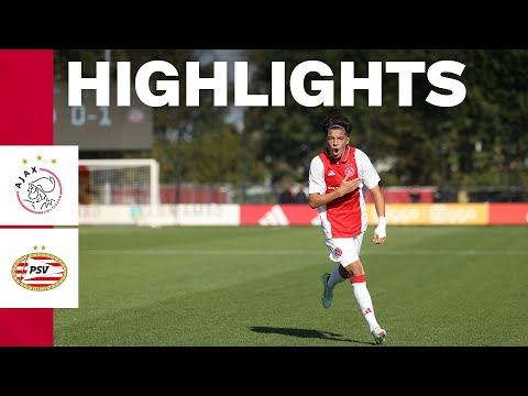Amazing free kick by Bounida ☄️ | Highlights & reactions Ajax O19 - PSV O19
