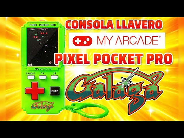 Vídeo relacionado con MY Arcade Galaga - Juego de Reproductor de Bolsillo: Licencia Oficial, Consola de Juegos portátil, Funda de Viaje, Protector de Pantalla Incluido