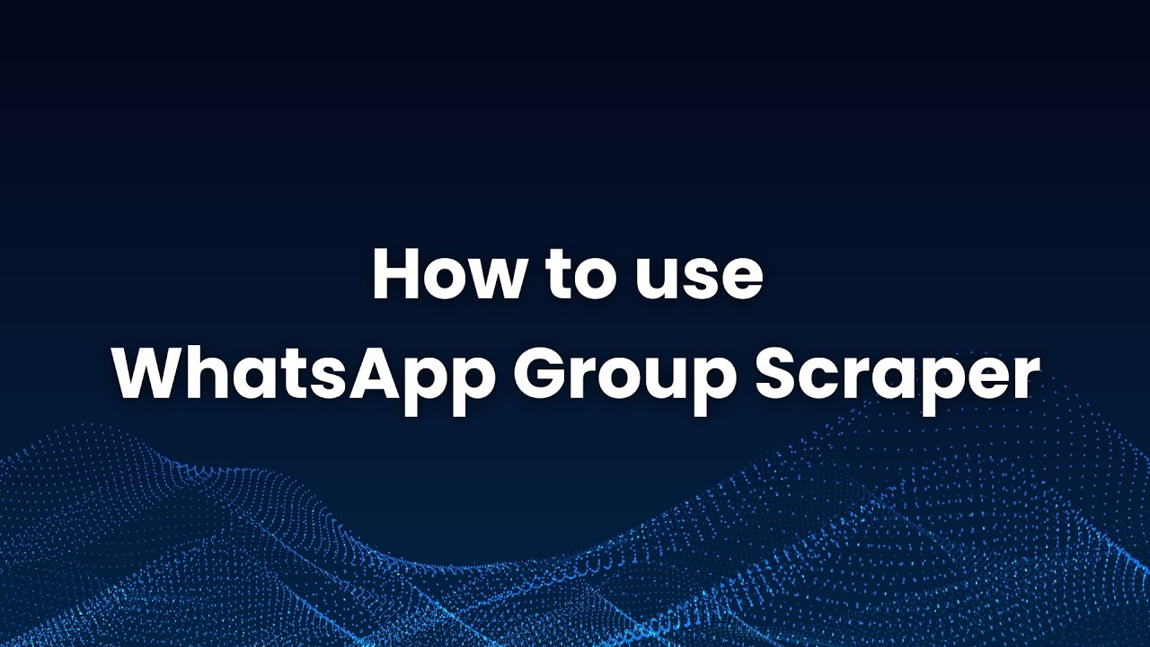 WhatsApp Group Scraper Tutorial | Data Extraction for Educational Purpose.