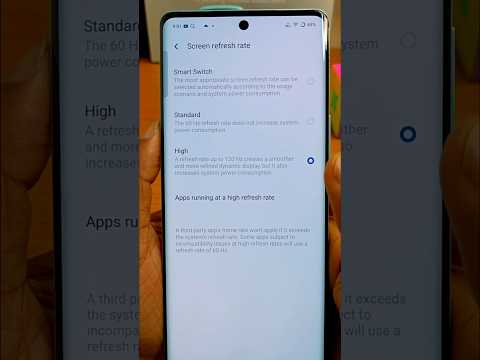 Make Vivo screen super smooth: How to change refresh rate