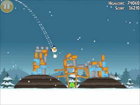 Official Angry Birds Seasons Walkthrough Season's Greedings 1-2