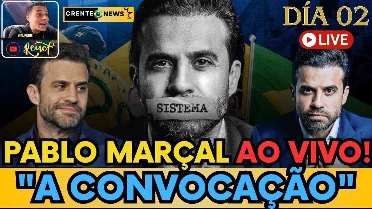 🛑 URGENTE: MARÇAL FAZ LIVE "A CONVOCAÇÃO PARA 2026" - REACT FELIPE LEIBE #pablomarçal #politica