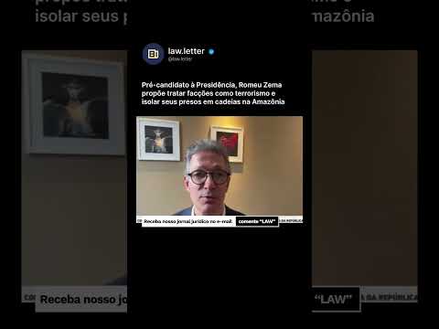 Romeu Zema propõe tratar facções como terrorismo e criar presídios na Amazônia