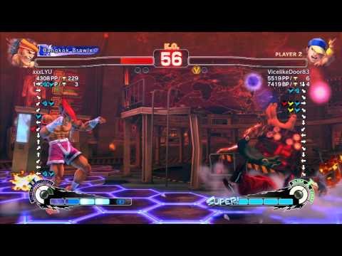 SSF4 AE: xxxLYU (Adon) vs Kazunoko (Yun) - Ranked Match (720p HD)