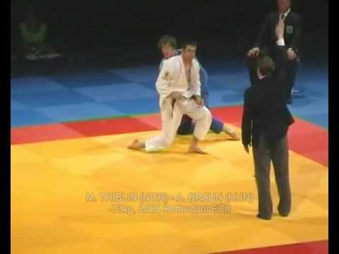 JUDO 2005 European Championships: Martin Thiblin (NOR) - Akos Braun (HUN)