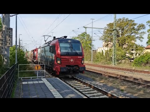 SBB Cargo International Vectron 193 468 mit Chemiekessel! Durchfahrt in Finsterwalde Bahnhof...