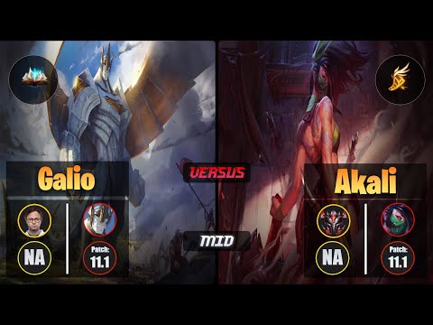 Jensen GALIO (Mid) [Unsealed Spellbook] VS AKALI - Grandmaster NA Patch 11.1