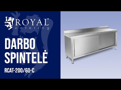 vaizdo įrašas - Darbo spintelė - 200 x 60 cm - bortelis - 160 kg