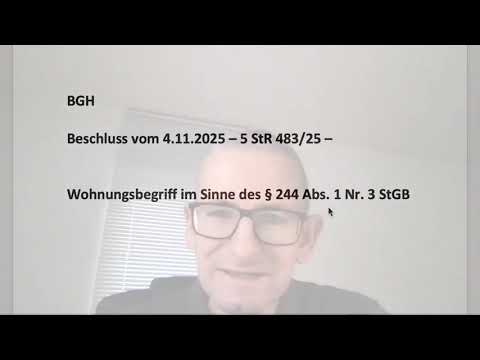 Zieschang, BGH in criminal matters current, "Concept of dwelling within the meaning of § 244 para...