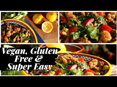 Cauliflower Tahini Salad - Refreshing, Healthy and Super Delicious - Vegan & Gluten Free