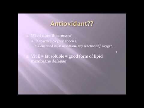 Vitamin e antioxidant demonstration
