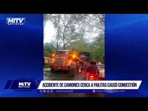 Accidente entre dos tractocamiones causa congestión vehicular en Pailitas, Cesar