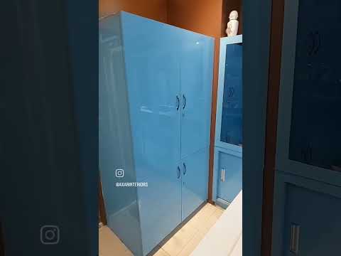 Modern free standing unit white upvc kitchen cupboard