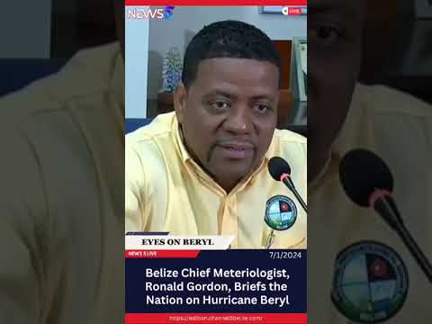 Belize Chief Meteorologist, Ronald Morgan, briefs the nation on Hurricane Beryl