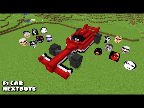SURVIVAL FORMULA 1 CAR WITH 100 NEXTBOTS in Minecraft - Gameplay - Coffin Meme